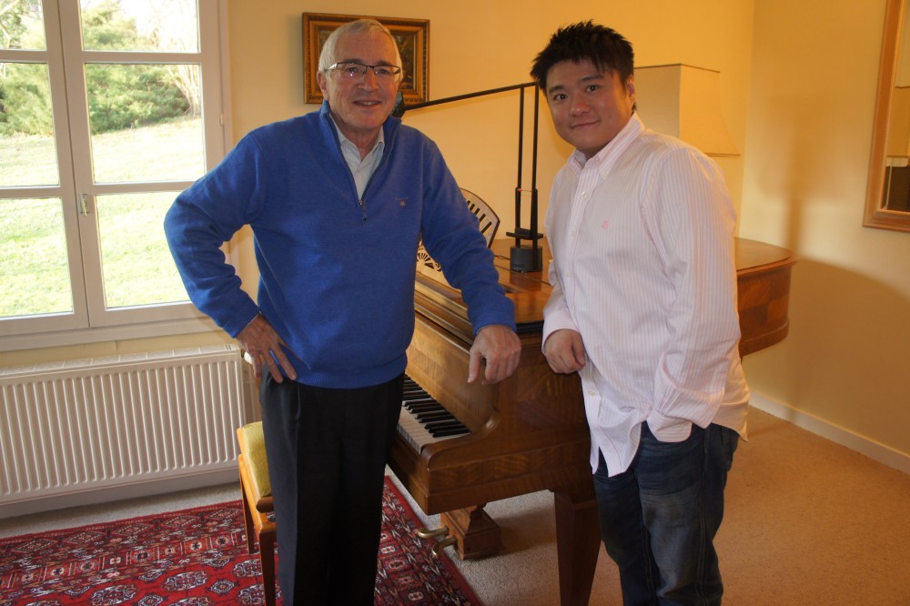 Visiting my French Piano Professor André Chometon at his house in Lyon (Dec 2012)